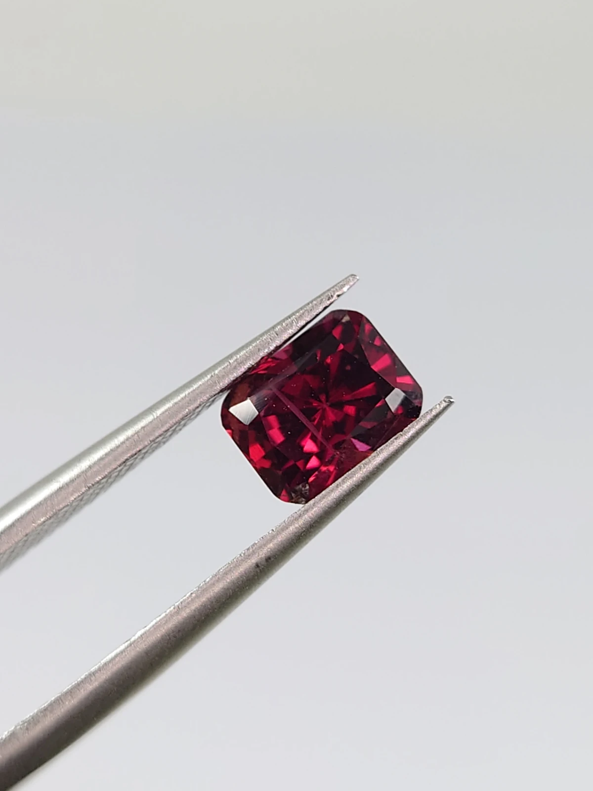 1.36ct Natural Rhodolite Garnet Emerald Cut Loose Gemstone From Tanzania — view 1