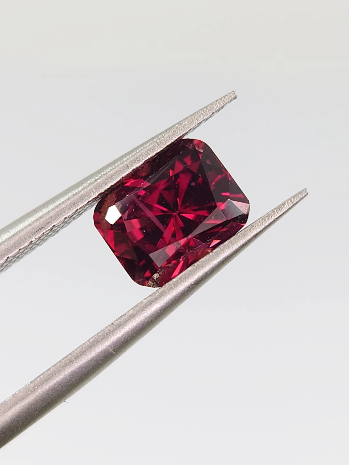 1.36ct Natural Rhodolite Garnet Emerald Cut Loose Gemstone From Tanzania — view 2
