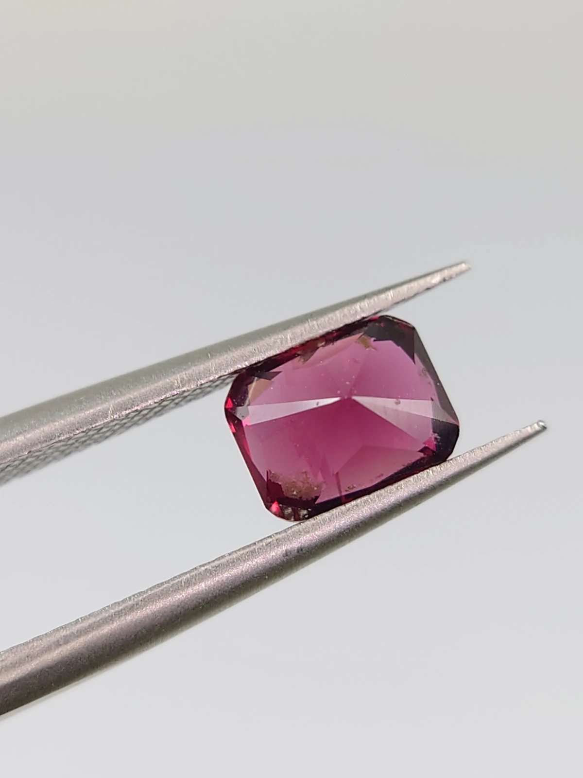 1.36ct Natural Rhodolite Garnet Emerald Cut Loose Gemstone From Tanzania — view 3