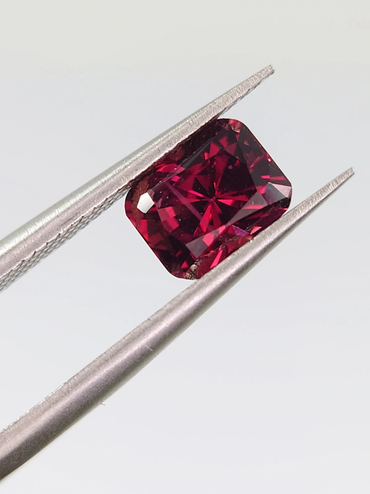 1.36ct Natural Rhodolite Garnet Emerald Cut Loose Gemstone From Tanzania — view 7