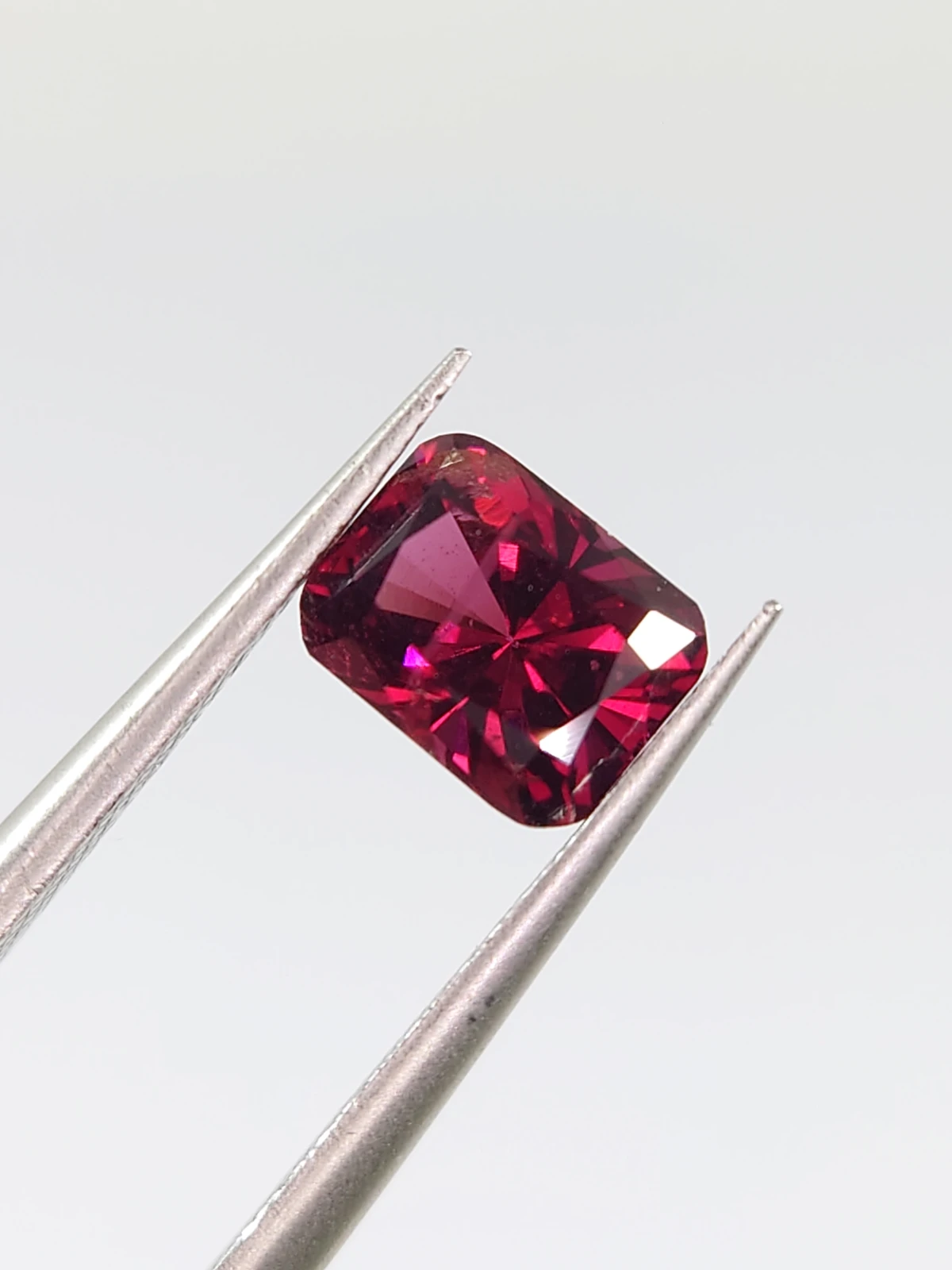 1.36ct Natural Rhodolite Garnet Emerald Cut Loose Gemstone From Tanzania — view 9