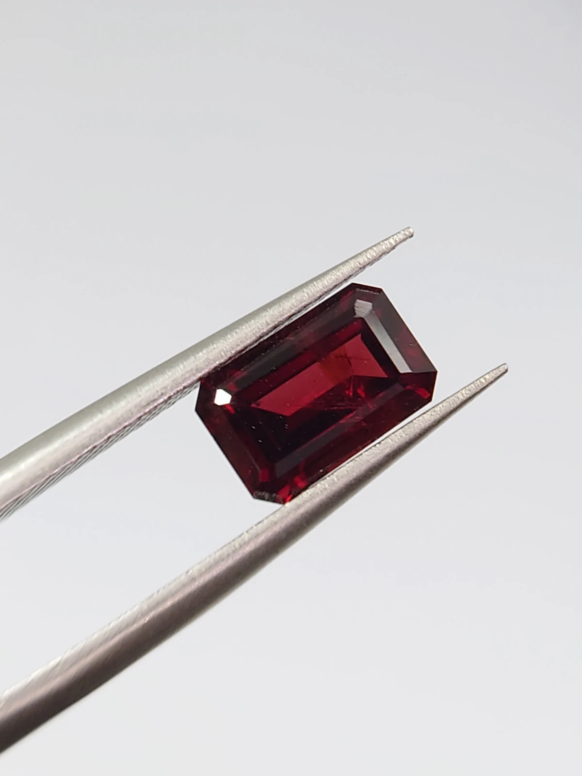 1.73ct Natural Rhodolite Garnet Emerald Cut Loose Gemstone From Tanzania — view 2