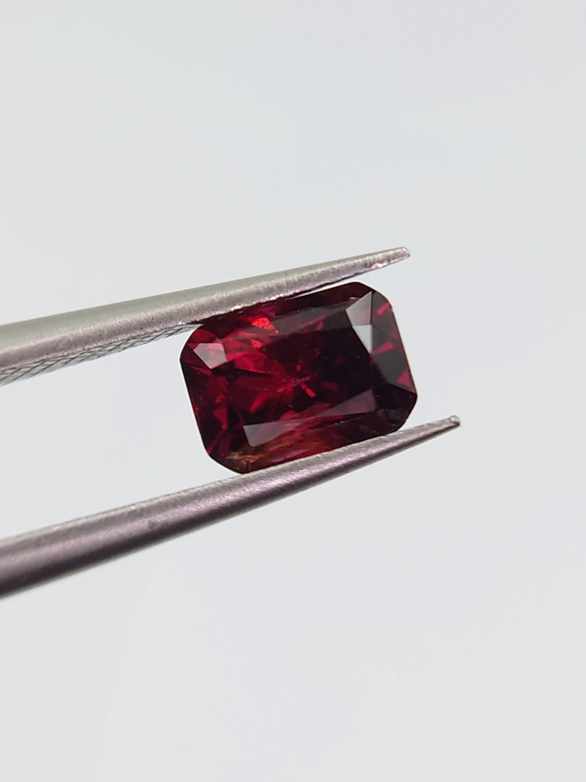 1.06ct Natural Rhodolite Garnet Emerald Cut Loose Gemstone From Tanzania — view 1