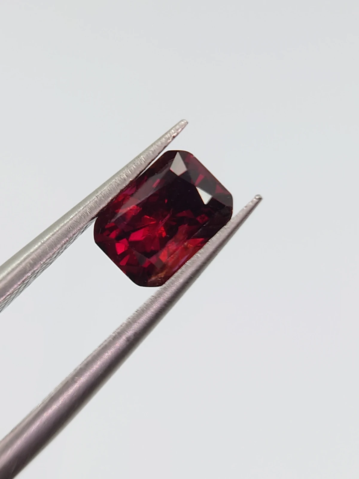 1.06ct Natural Rhodolite Garnet Emerald Cut Loose Gemstone From Tanzania — view 2