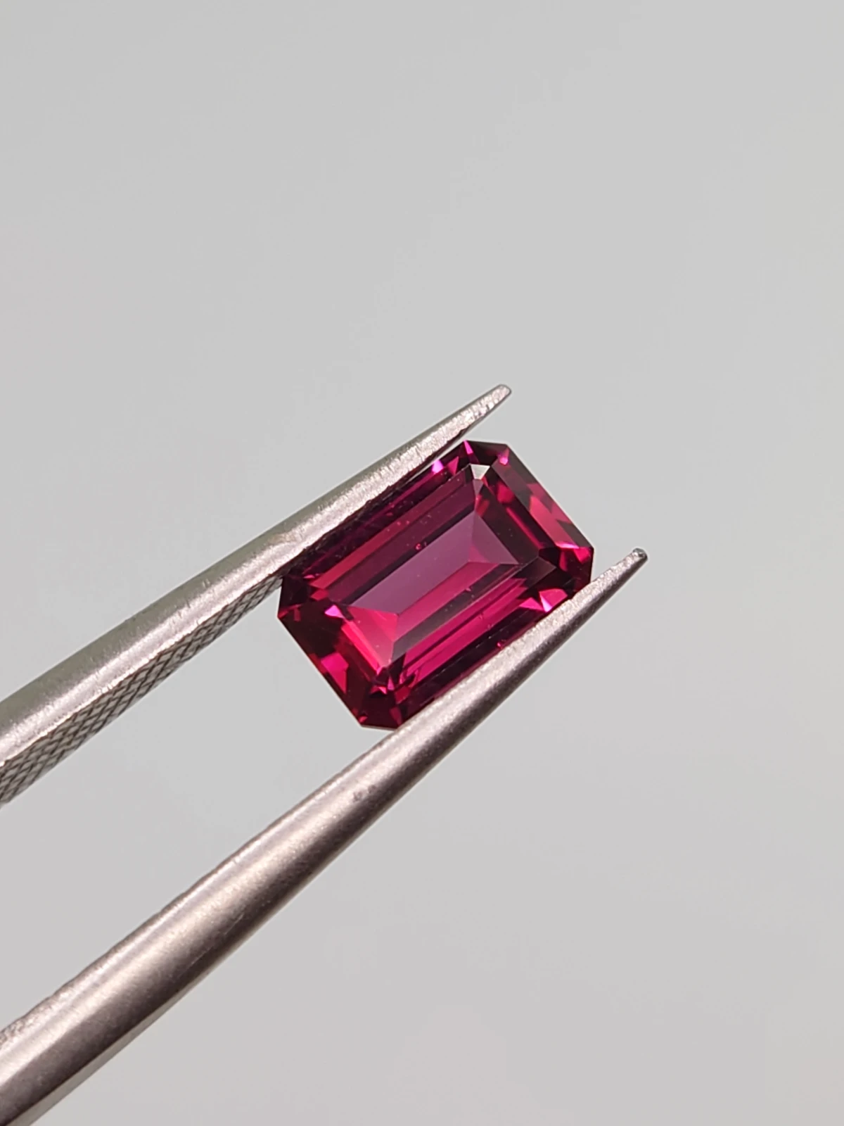 1.19ct Natural Rhodolite Garnet Emerald Cut Loose Gemstone From Tanzania — view 3
