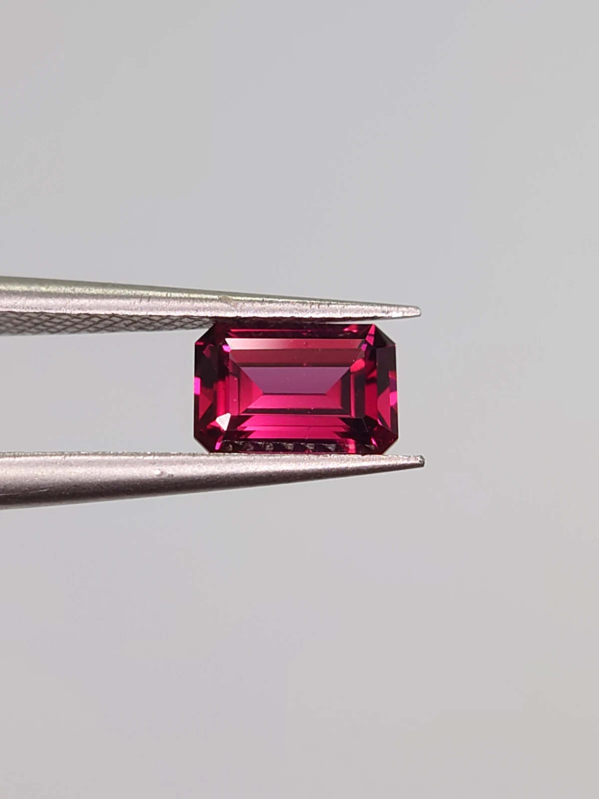 1.19ct Natural Rhodolite Garnet Emerald Cut Loose Gemstone From Tanzania — view 4