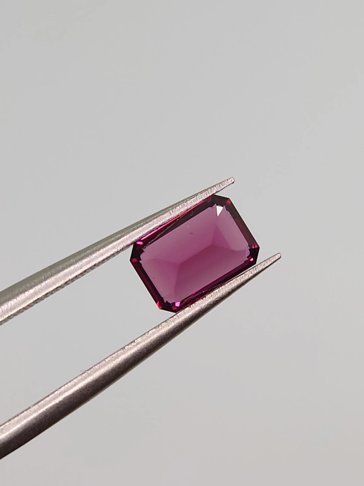 1.19ct Natural Rhodolite Garnet Emerald Cut Loose Gemstone From Tanzania — view 2