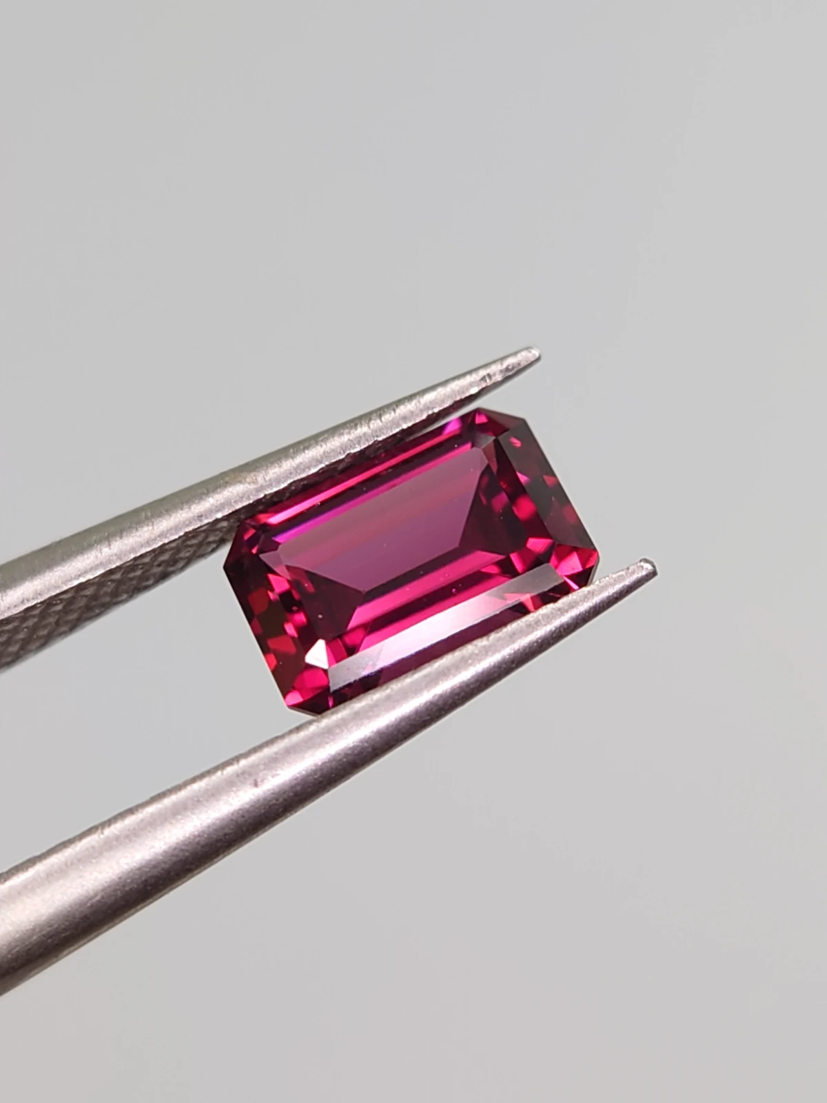 1.19ct Natural Rhodolite Garnet Emerald Cut Loose Gemstone From Tanzania — view 5
