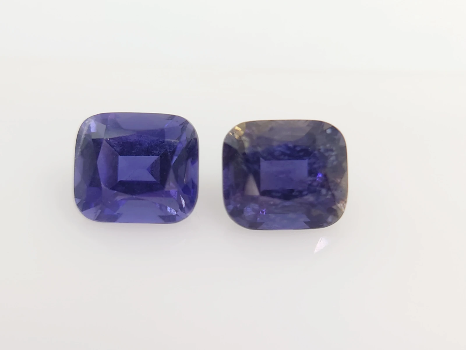 2.7ct Natural Cushion Cut Iolite Pair Faceted Loose Gemstone From Madagascar — view 6