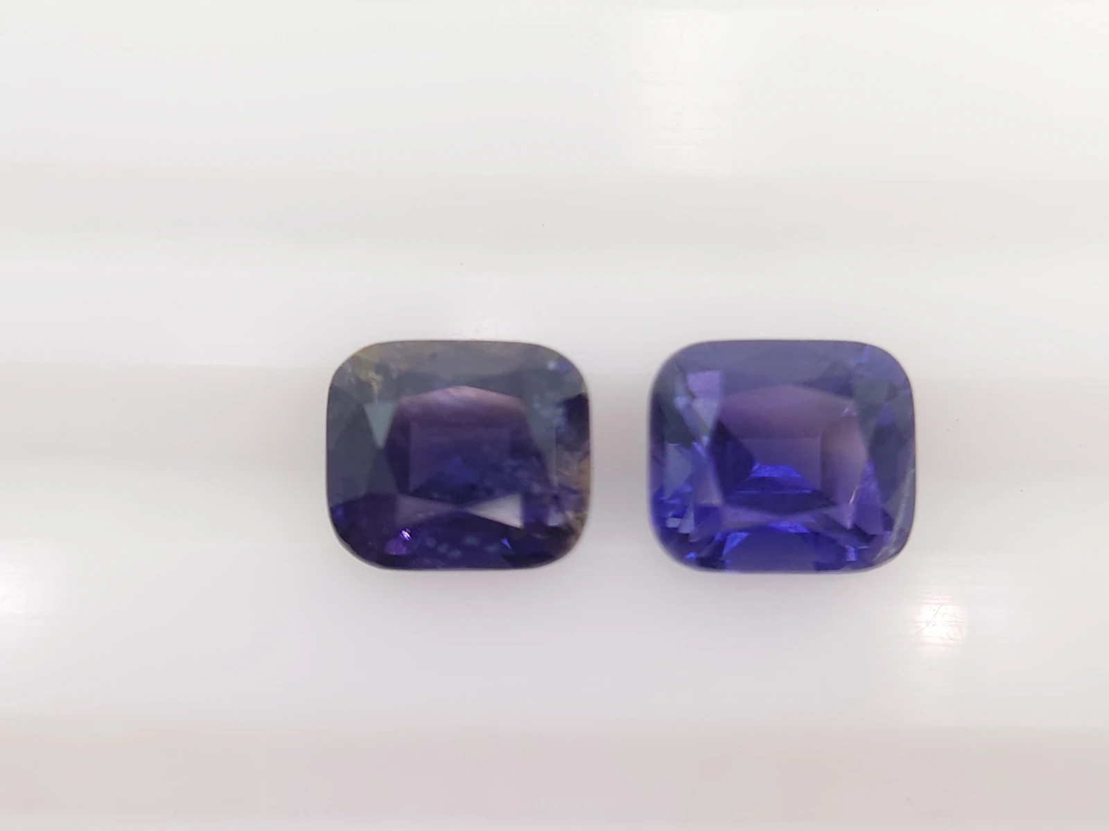 2.7ct Natural Cushion Cut Iolite Pair Faceted Loose Gemstone From Madagascar — view 7