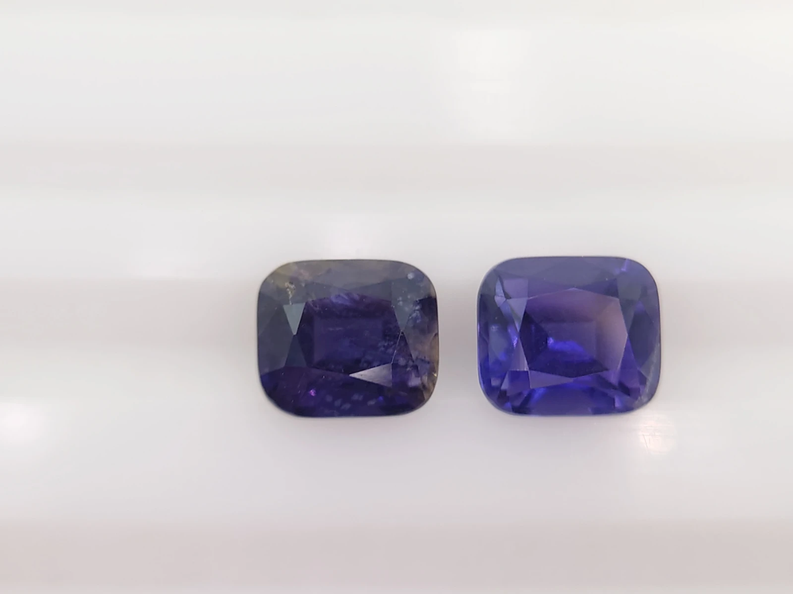 2.7ct Natural Cushion Cut Iolite Pair Faceted Loose Gemstone From Madagascar — view 8