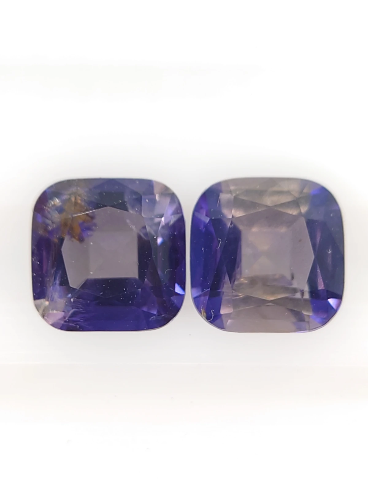 2.8ct Natural Cushion Cut iolite Pair Faceted Loose Gemstone From Madagascar — view 5
