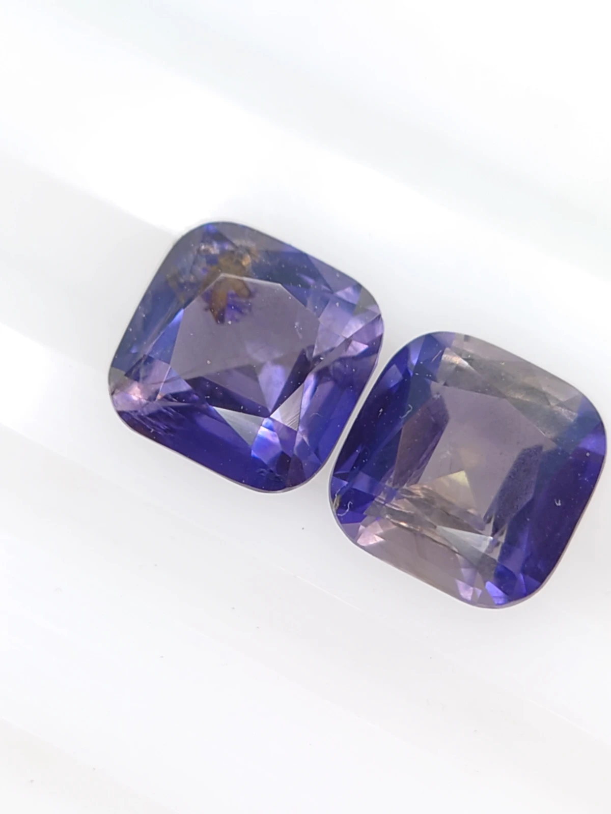 2.8ct Natural Cushion Cut iolite Pair Faceted Loose Gemstone From Madagascar — view 7