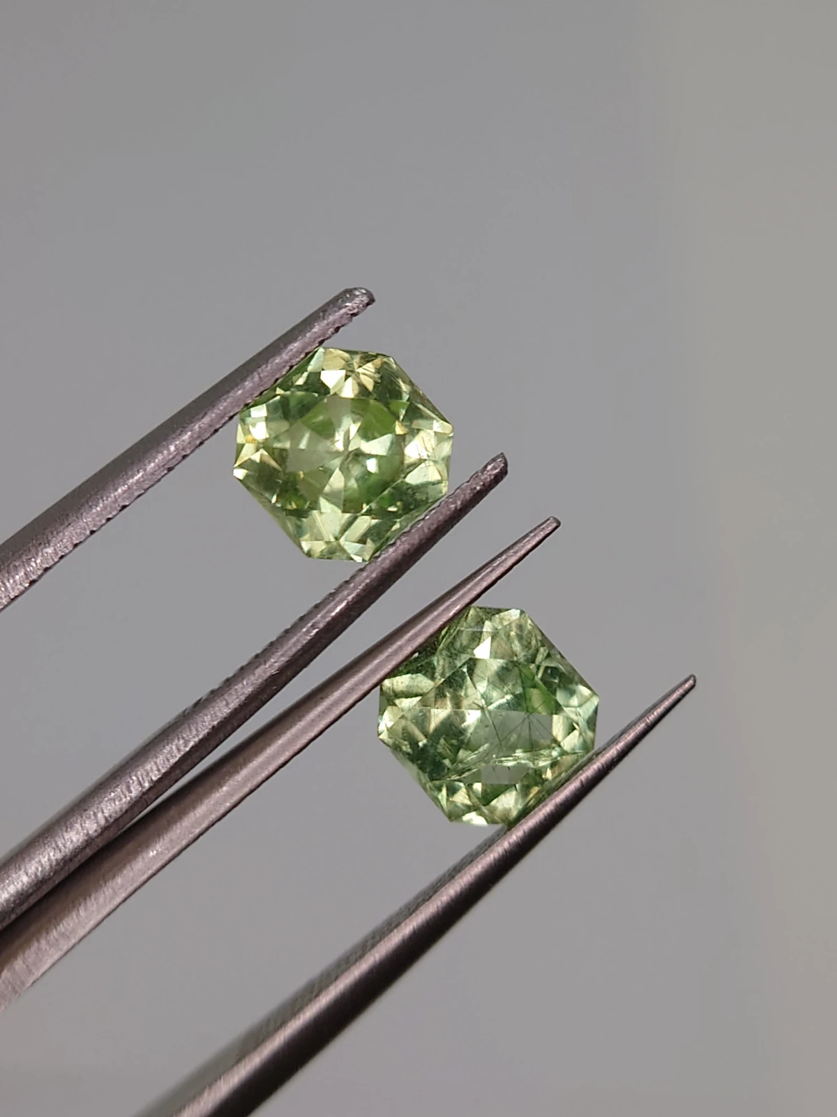 2ct Natural Peridot Pair Faceted Loose Gemstone From Pakistan — view 1