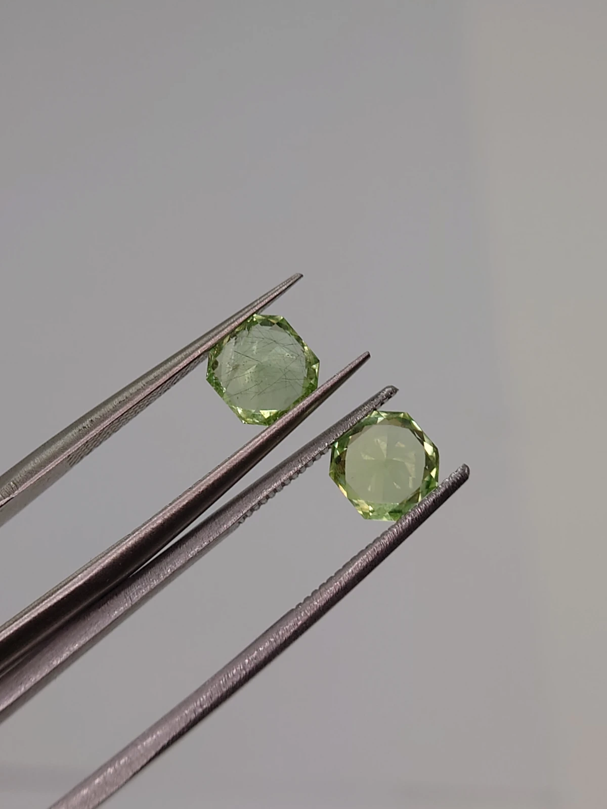 2ct Natural Peridot Pair Faceted Loose Gemstone From Pakistan — view 3