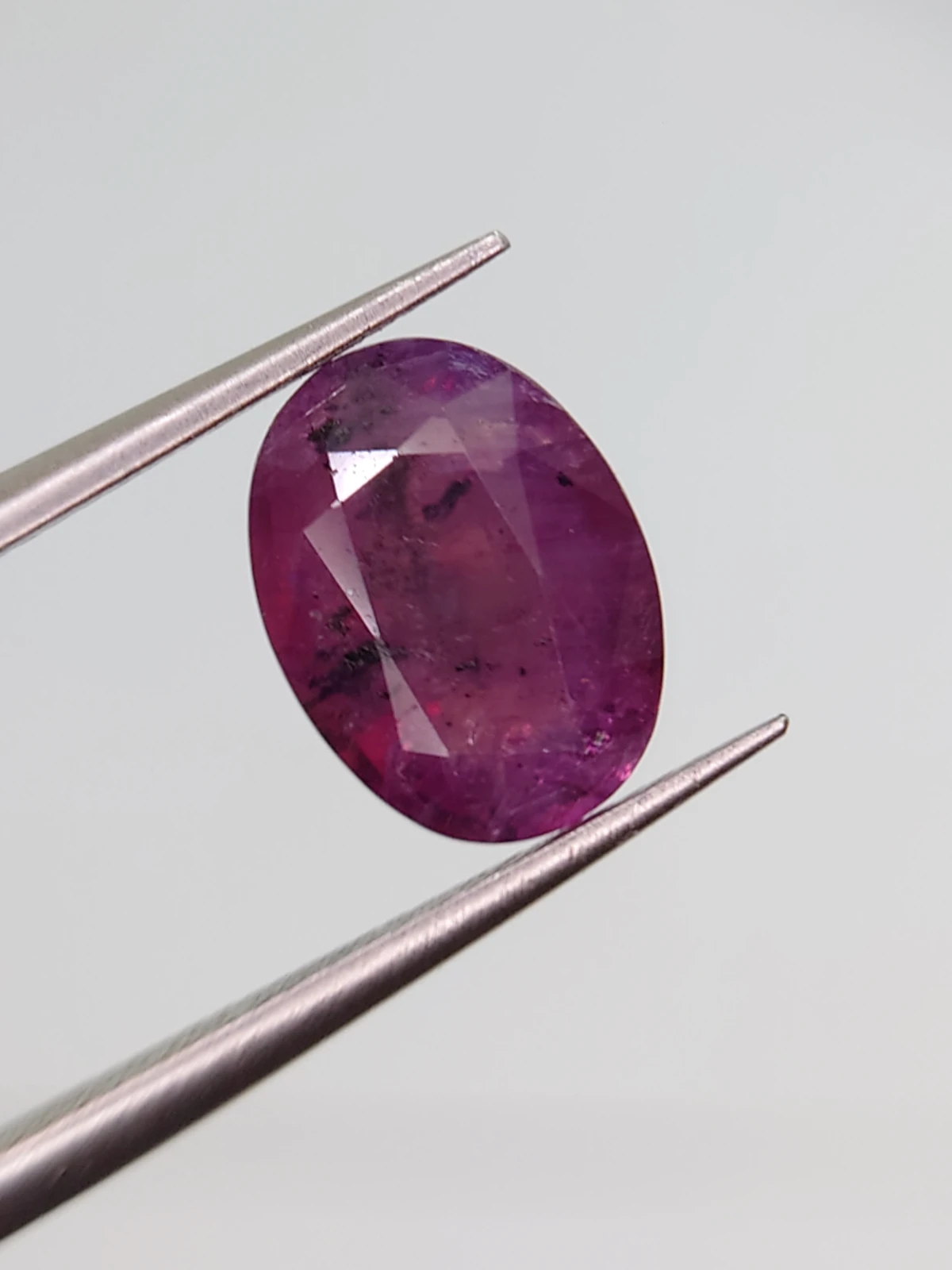 2.66ct Natural Pinkish Purple Sapphire Oval Cut Faceted Loose Gemstone From Afghanistan — view 1