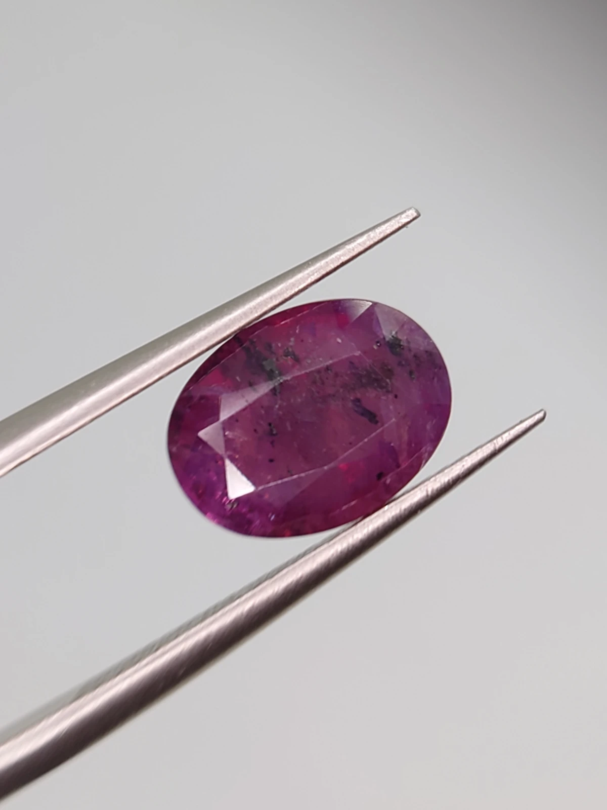 2.66ct Natural Pinkish Purple Sapphire Oval Cut Faceted Loose Gemstone From Afghanistan — view 2