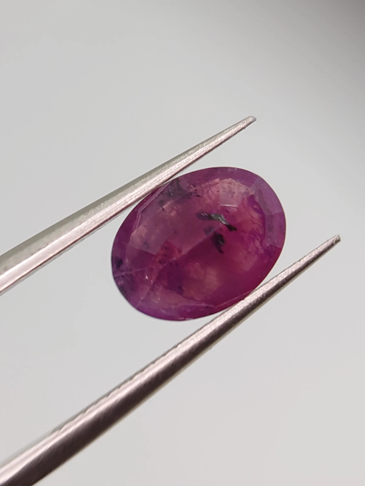 2.66ct Natural Pinkish Purple Sapphire Oval Cut Faceted Loose Gemstone From Afghanistan — view 3