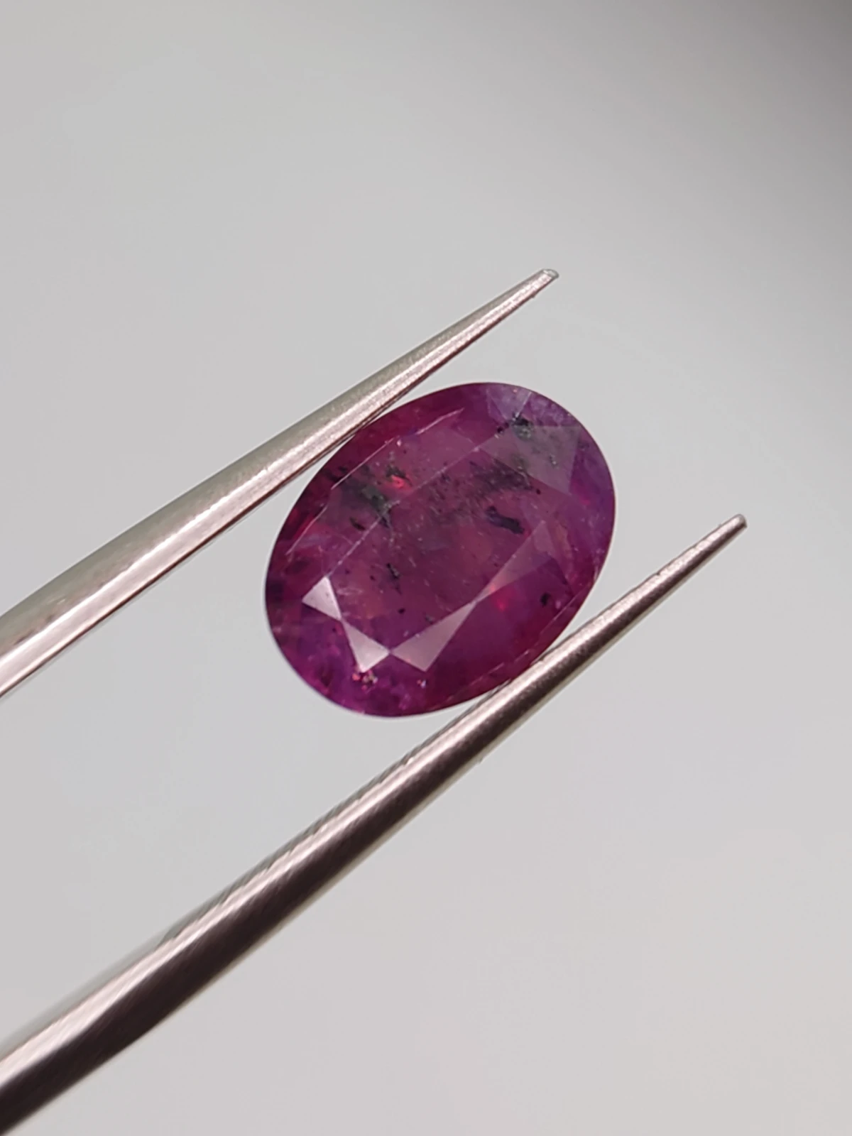 2.66ct Natural Pinkish Purple Sapphire Oval Cut Faceted Loose Gemstone From Afghanistan — view 4