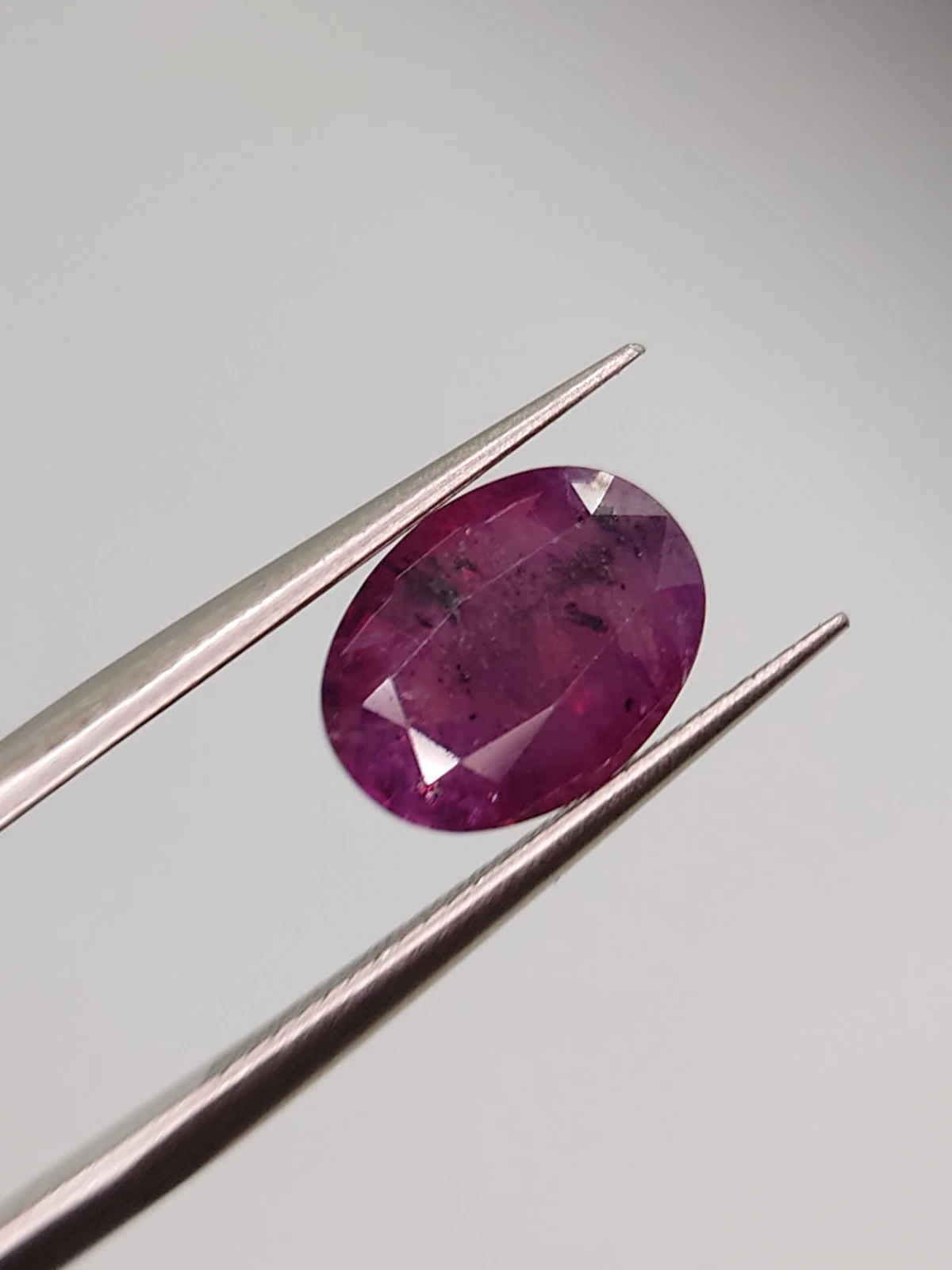 2.66ct Natural Pinkish Purple Sapphire Oval Cut Faceted Loose Gemstone From Afghanistan — view 5