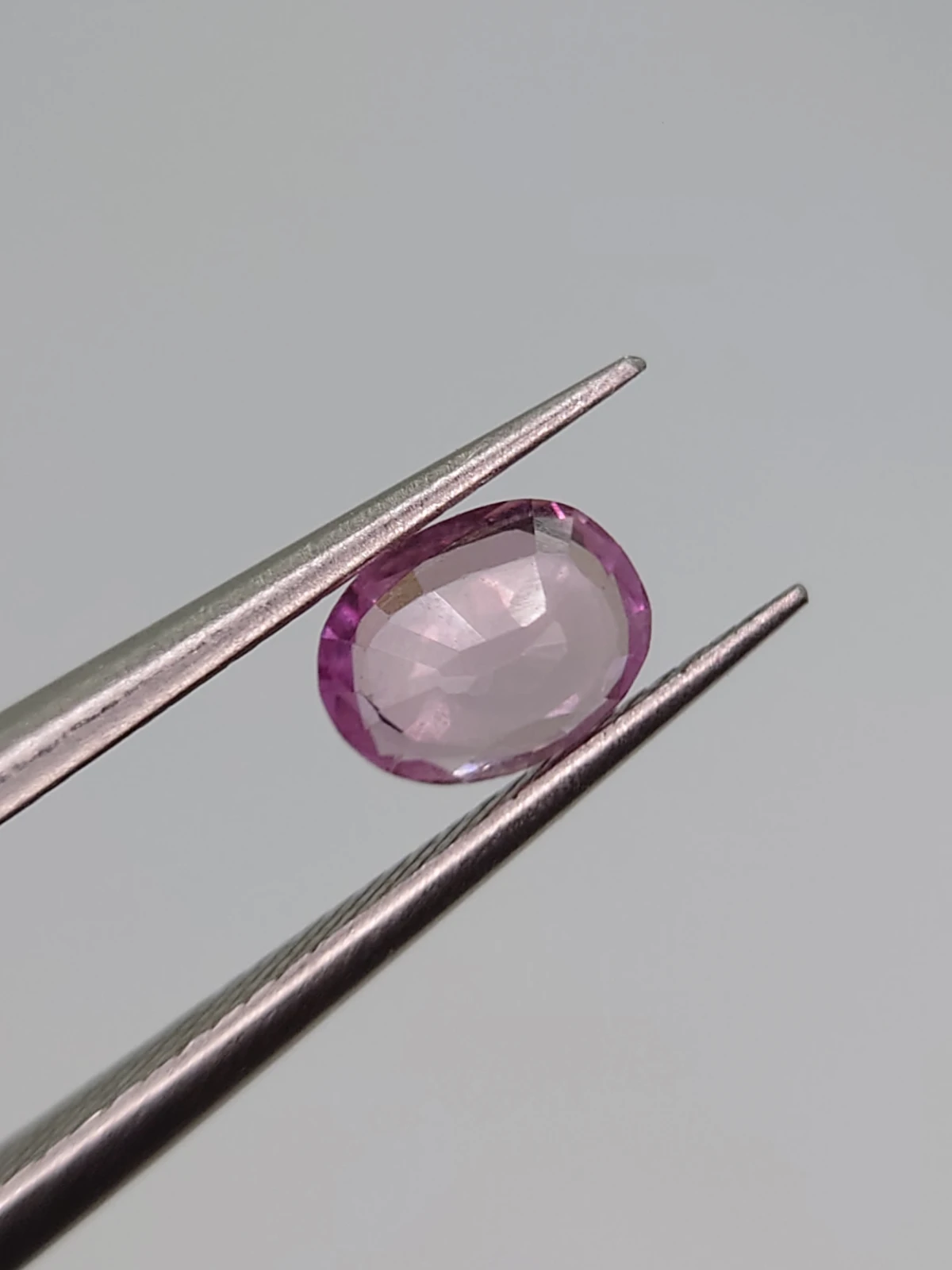 0.63ct Natural Pink Sapphire Oval Cut Faceted Loose Gemstone From Kashmir Pakistan — view 2