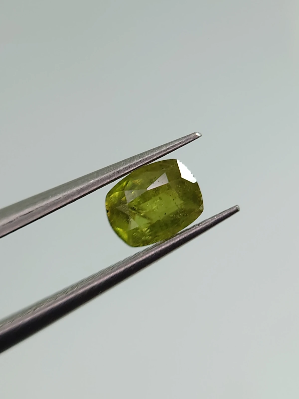 0.59ct Natural Demantoid Garnet Cushion Cut Faceted Loose Gemstone From Pakistan — view 2