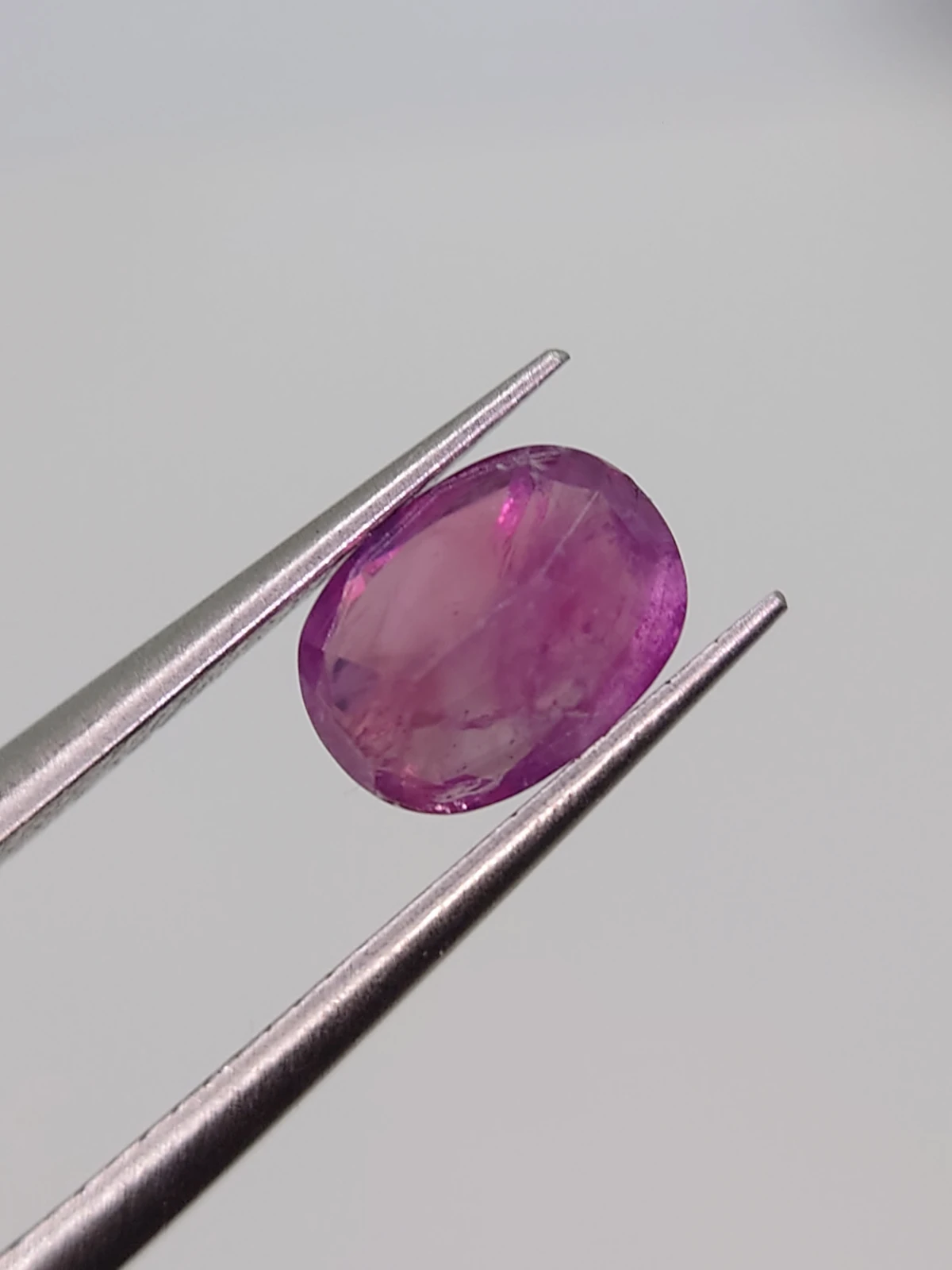 1.21ct Natural Purplish Pink Sapphire Faceted Loose Gemstone From Kashmir Pakistan — view 3