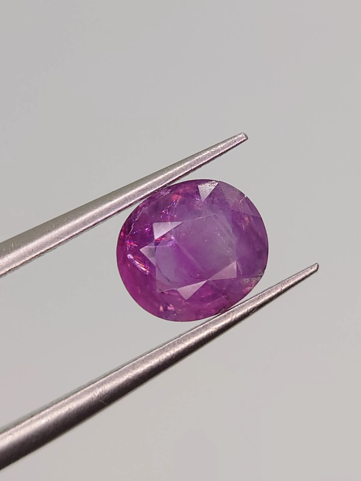 1.50ct Natural Purplish Pink Sapphire Faceted Loose Gemstone From Kashmir Pakistan — view 2