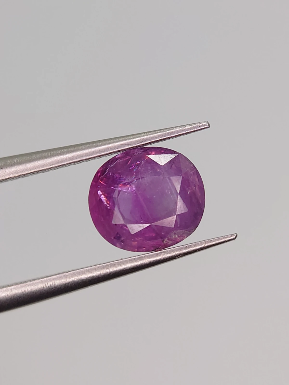 1.50ct Natural Purplish Pink Sapphire Faceted Loose Gemstone From Kashmir Pakistan — view 6