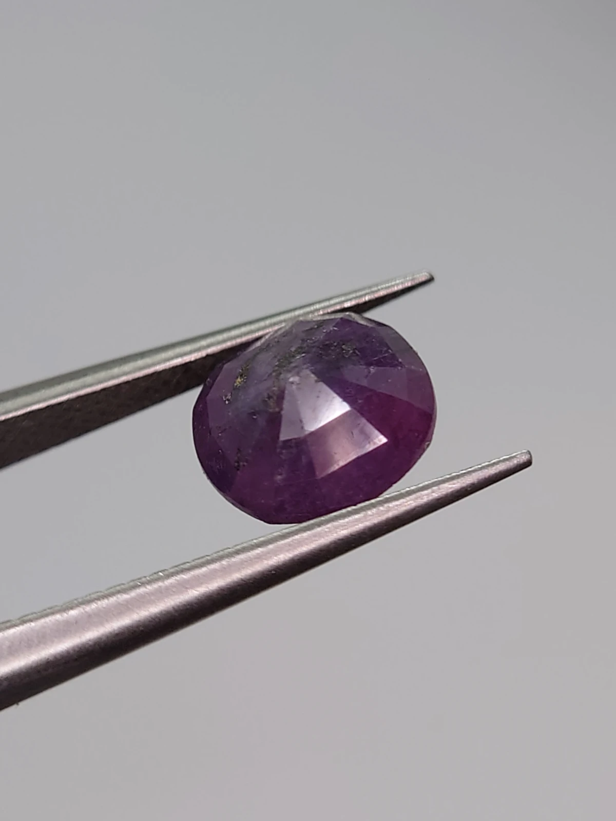 2.65ct Natural  Purple Trapiche Sapphire Faceted Loose Gemstone From Kashmir — view 3