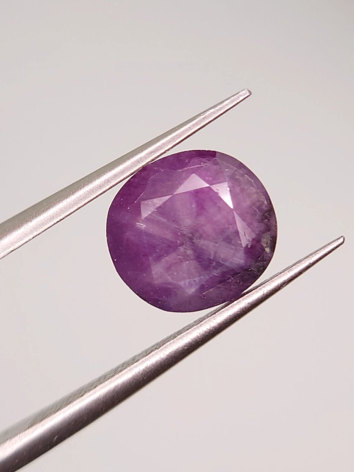 2.65ct Natural  Purple Trapiche Sapphire Faceted Loose Gemstone From Kashmir — view 5