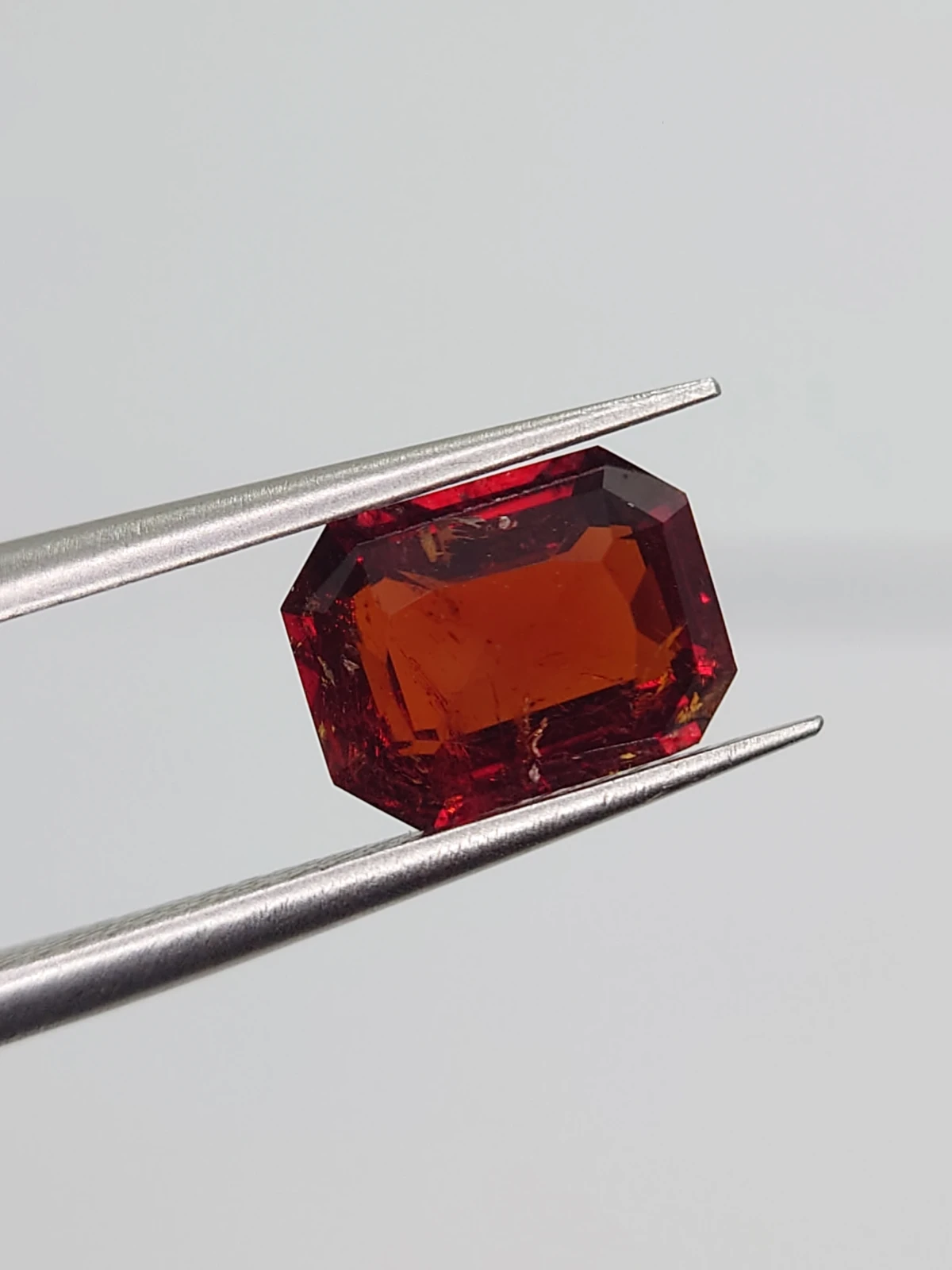 2.65ct Natural Malaya Garnet Fancy Cut Faceted Loose Gemstone From Tanzania — view 4