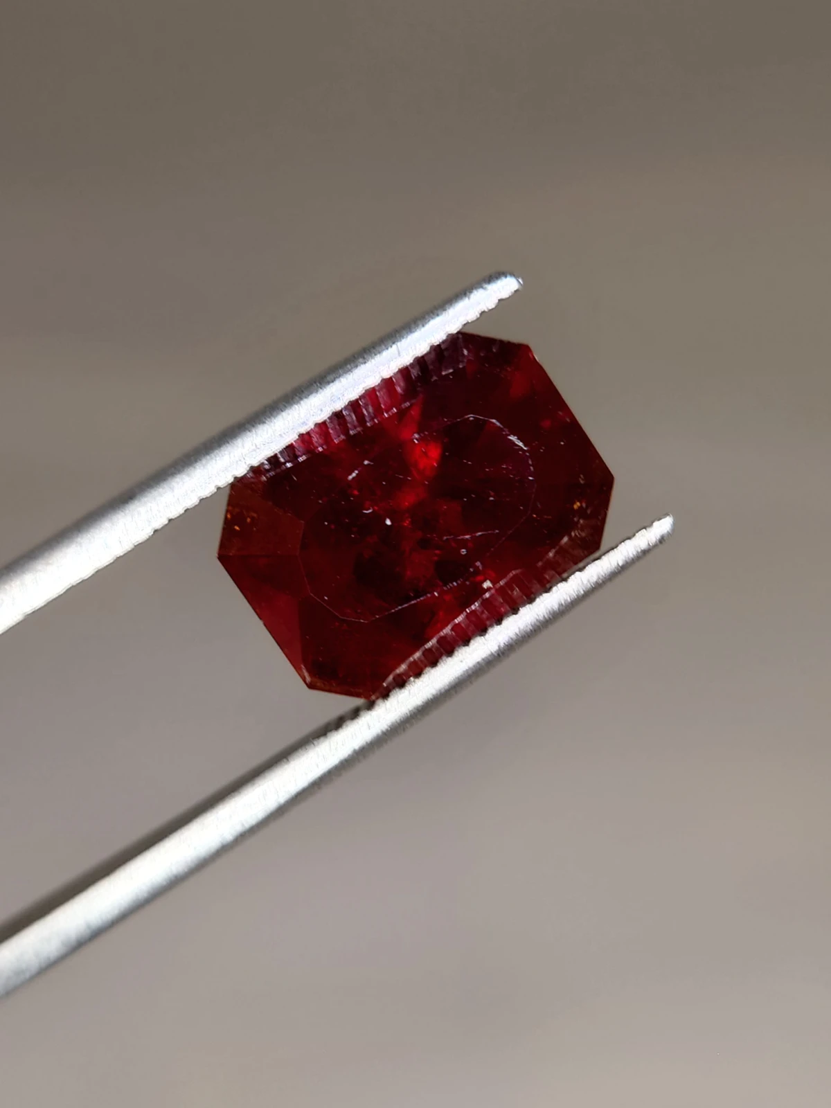 6.45ct Natural Malaya Garnet Fancy Cut Faceted Loose Gemstone From Tanzania — view 3