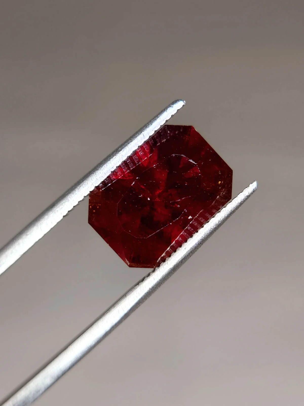 6.45ct Natural Malaya Garnet Fancy Cut Faceted Loose Gemstone From Tanzania — view 4