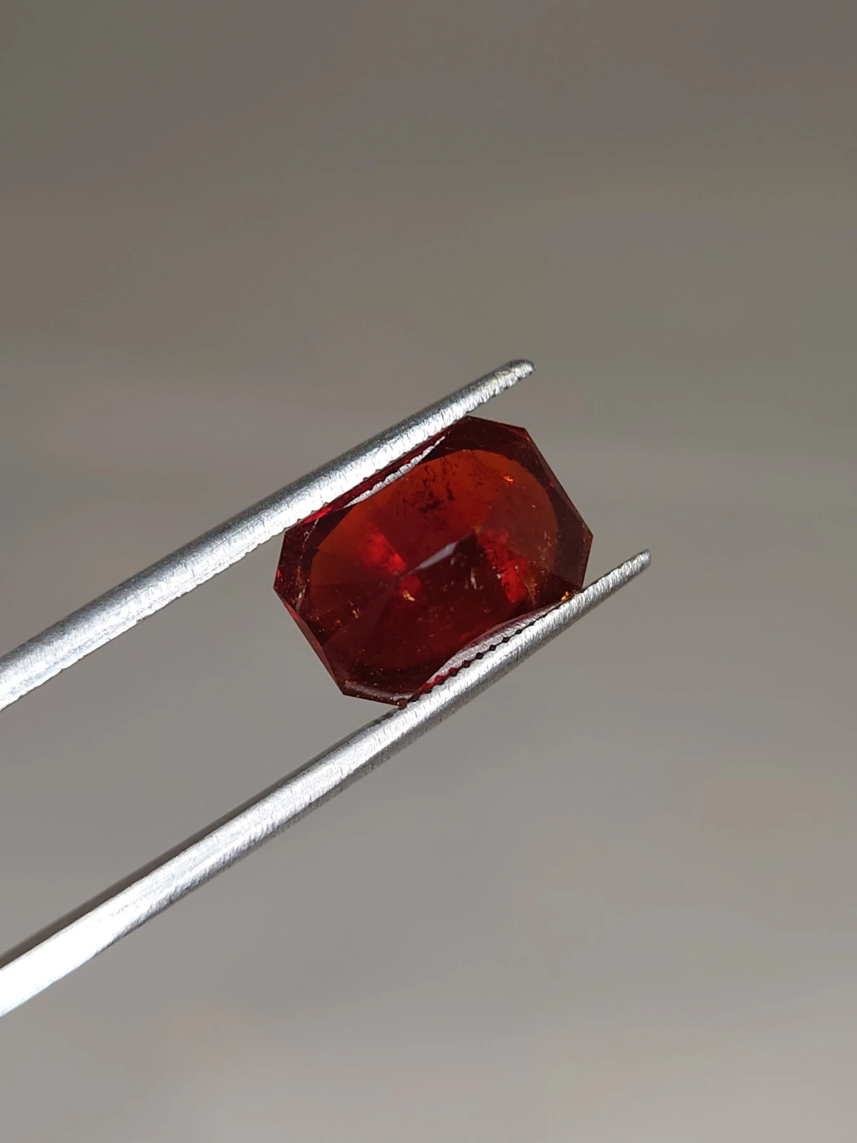 6.45ct Natural Malaya Garnet Fancy Cut Faceted Loose Gemstone From Tanzania — view 5
