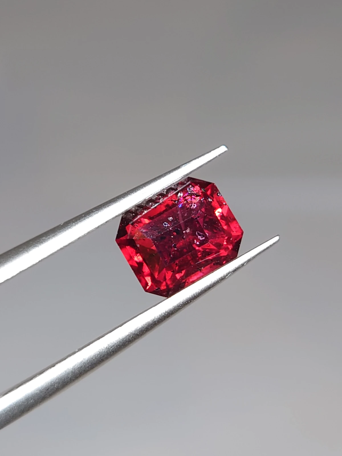 1.64ct Natural Malaya Garnet Cushion Cut Faceted Loose Gemstone from Tanzania — view 1