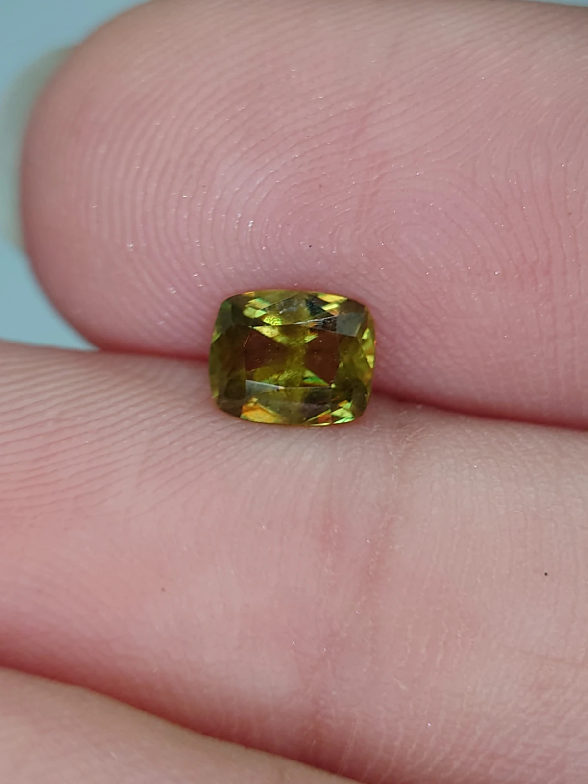 0.61ct Natural Demantoid Garnet Cushion Cut Faceted Loose Gemstone From Pakistan — view 6