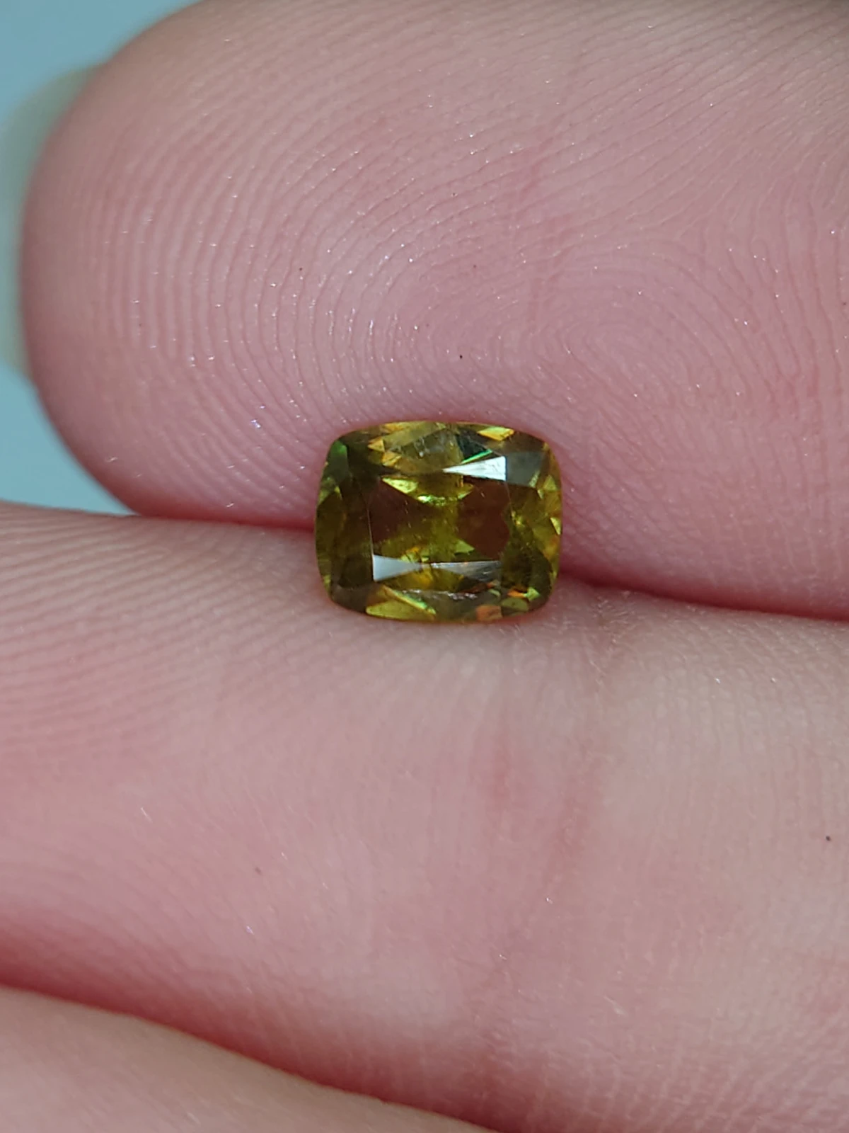 0.61ct Natural Demantoid Garnet Cushion Cut Faceted Loose Gemstone From Pakistan — view 7