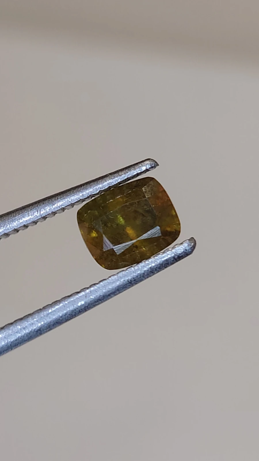 0.75ct Natural Demantoid Garnet Cushion Cut Faceted Loose Gemstone From Pakistan — view 1