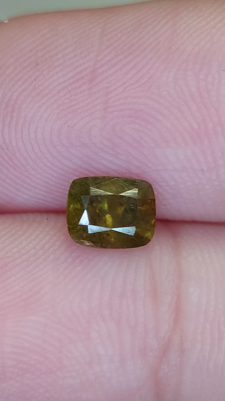 0.75ct Natural Demantoid Garnet Cushion Cut Faceted Loose Gemstone From Pakistan — view 2