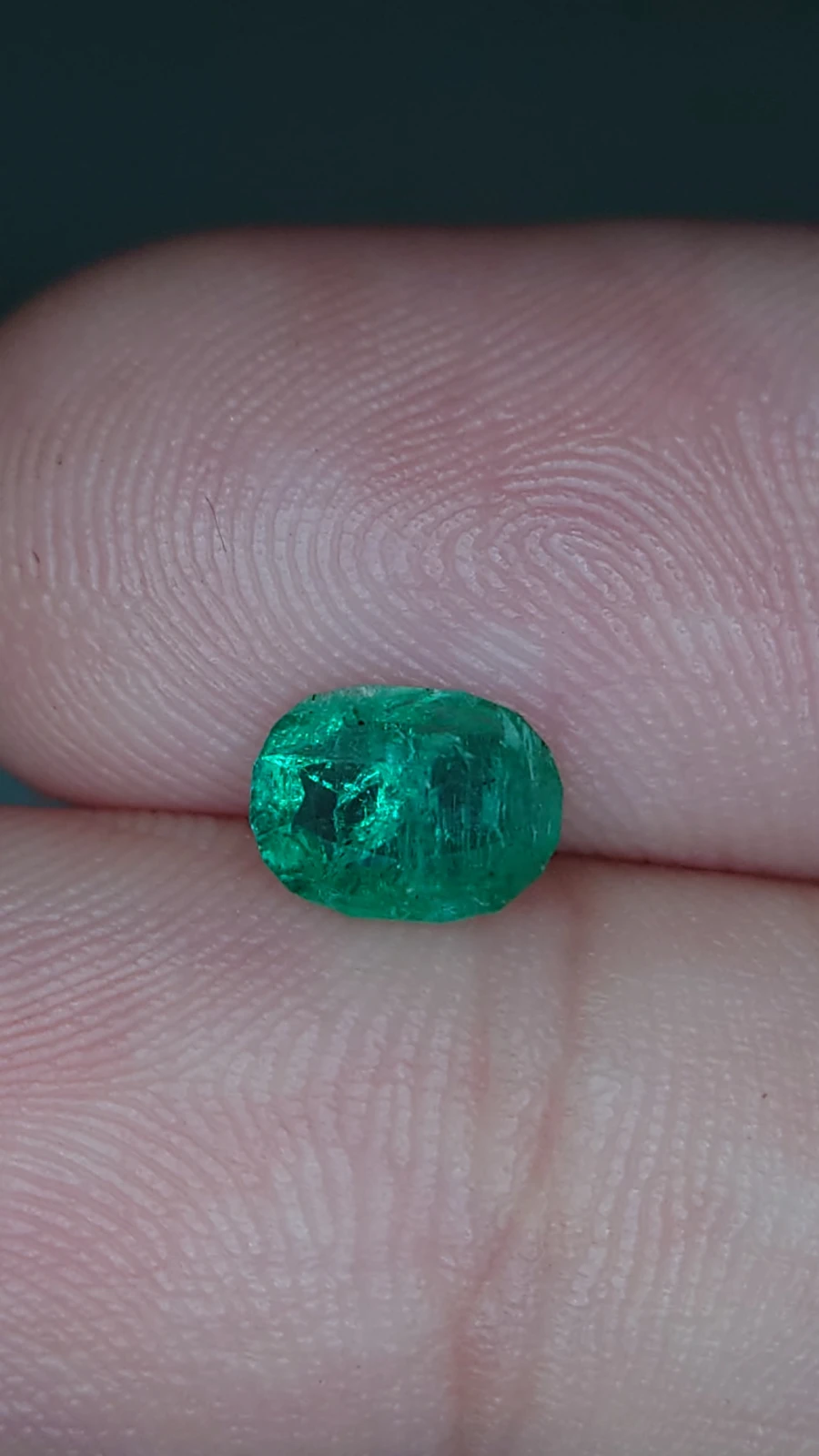 0.57ct Emerald Oval Cut Faceted Loose Gemstone From Panjshir Valley Afghanistan — view 6