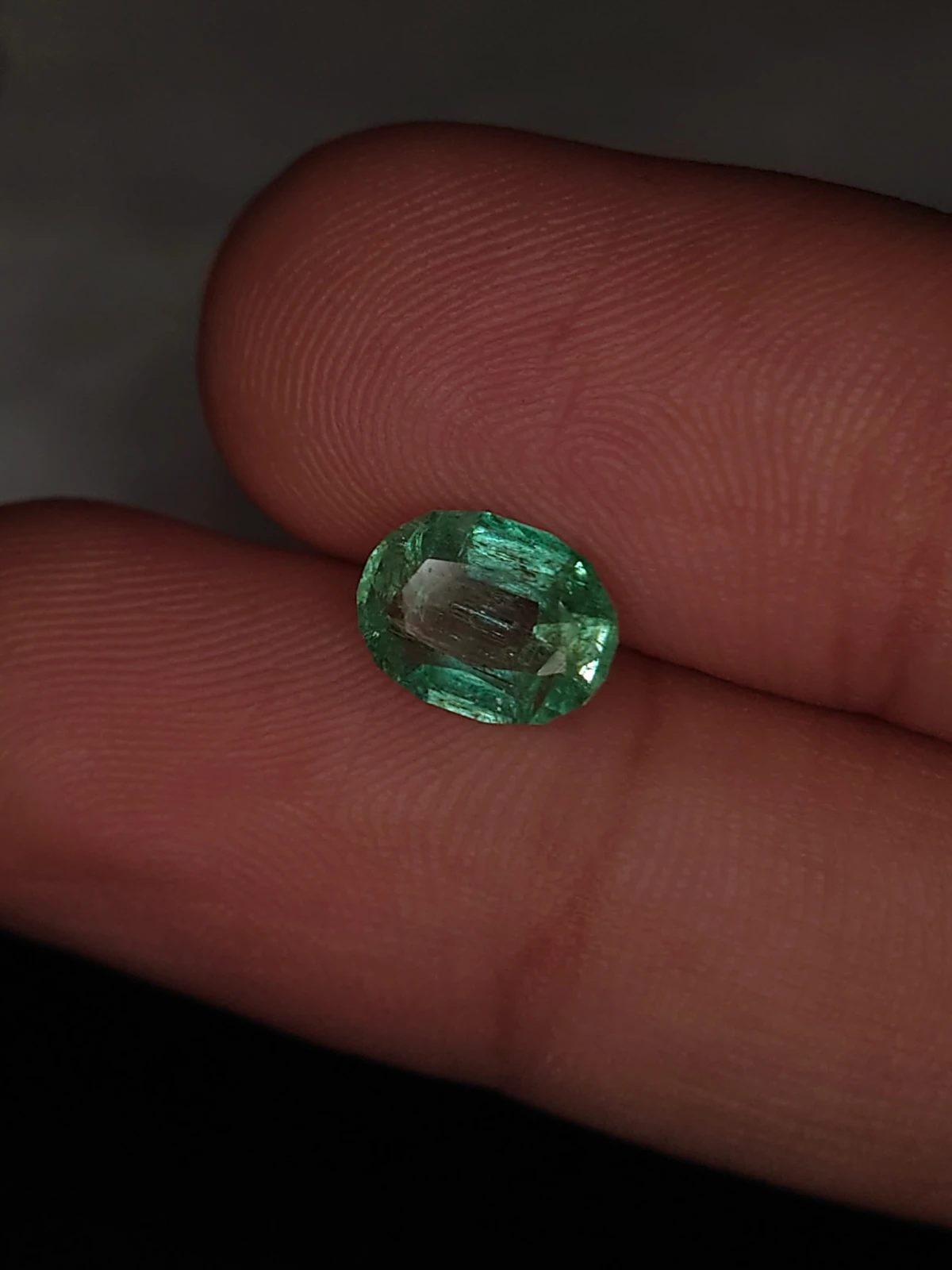 1.20ct Emerald Faceted Loose Gemstone From Panjshir Valley Afghanistan — view 6