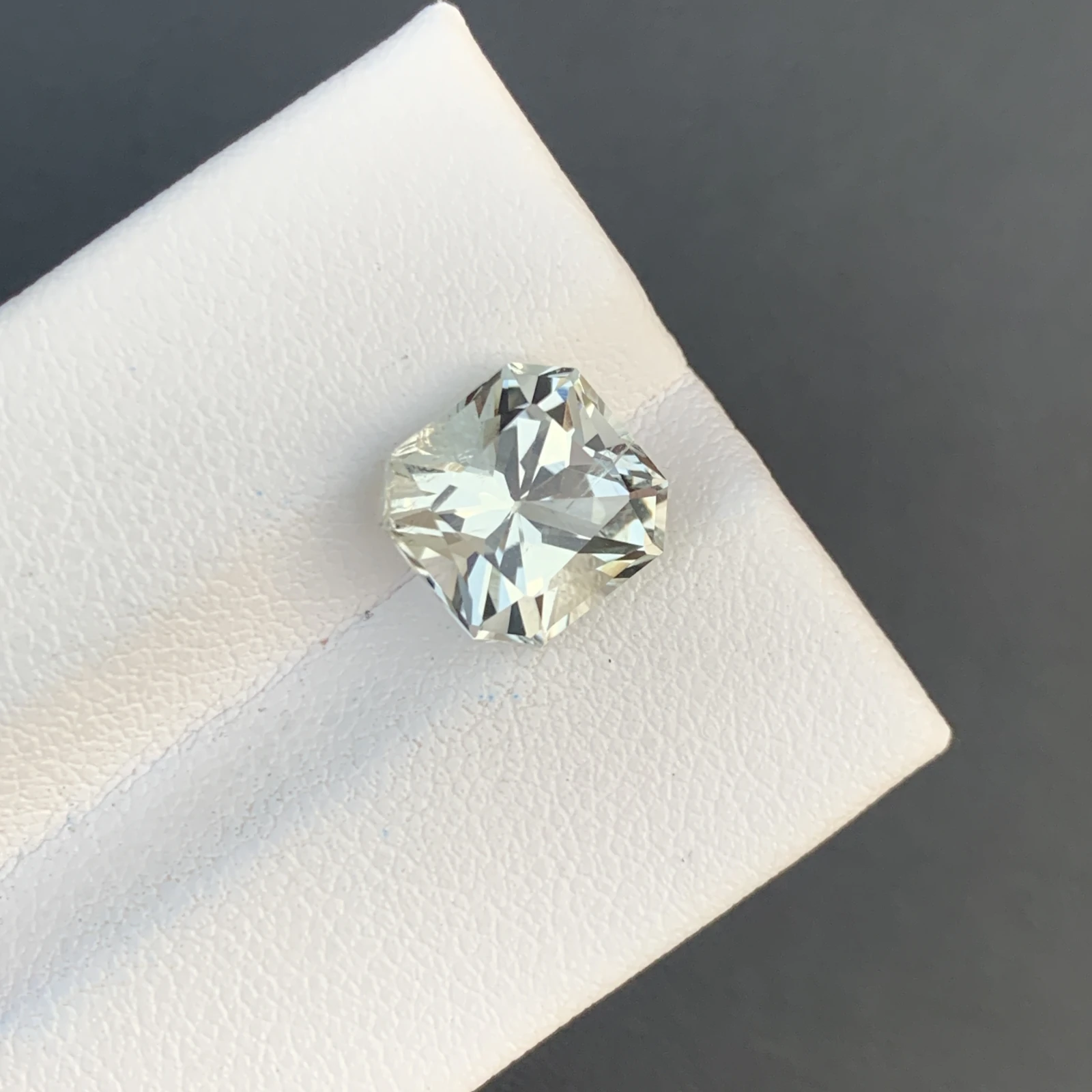 Precision Cut 3.65ct Green Prasiolite Fancy Cut Loose Gemstone — view 5