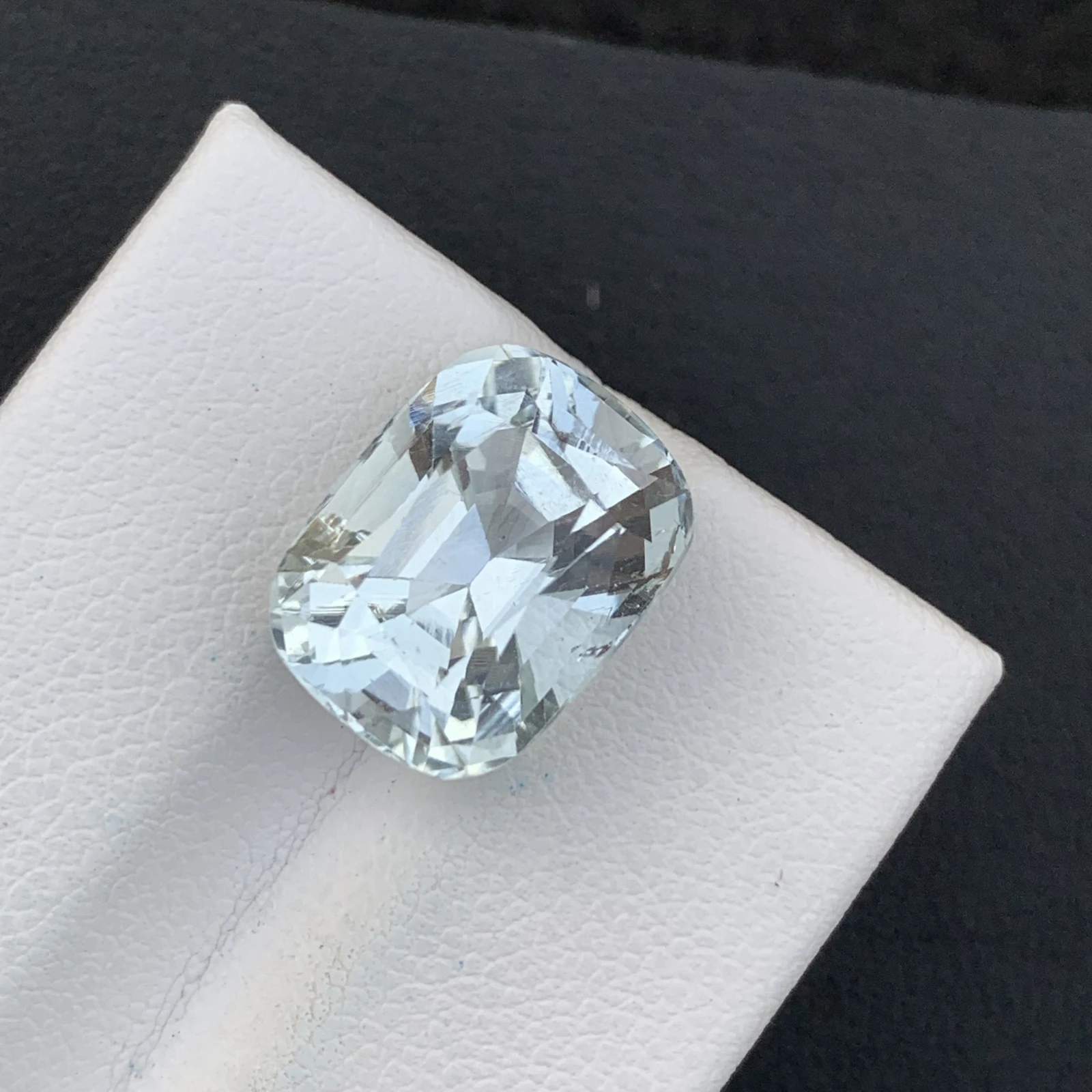 Natural Light Blue Aquamarine 8.75 Carat Cushion Faceted Loose Gemstone description — view 2