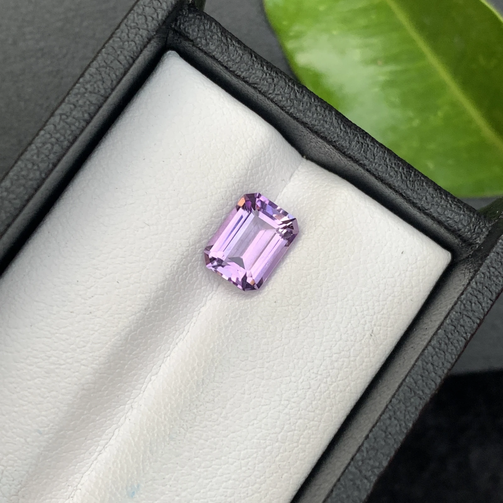 Natural Purple Amethyst 1.72 carat Emerald Cut Loose Gemstone — view 4
