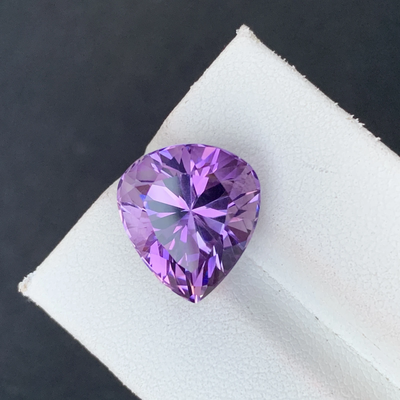 9.75 CT Natural Purple Amethyst Pear Shape Loose Gemstone — view 5