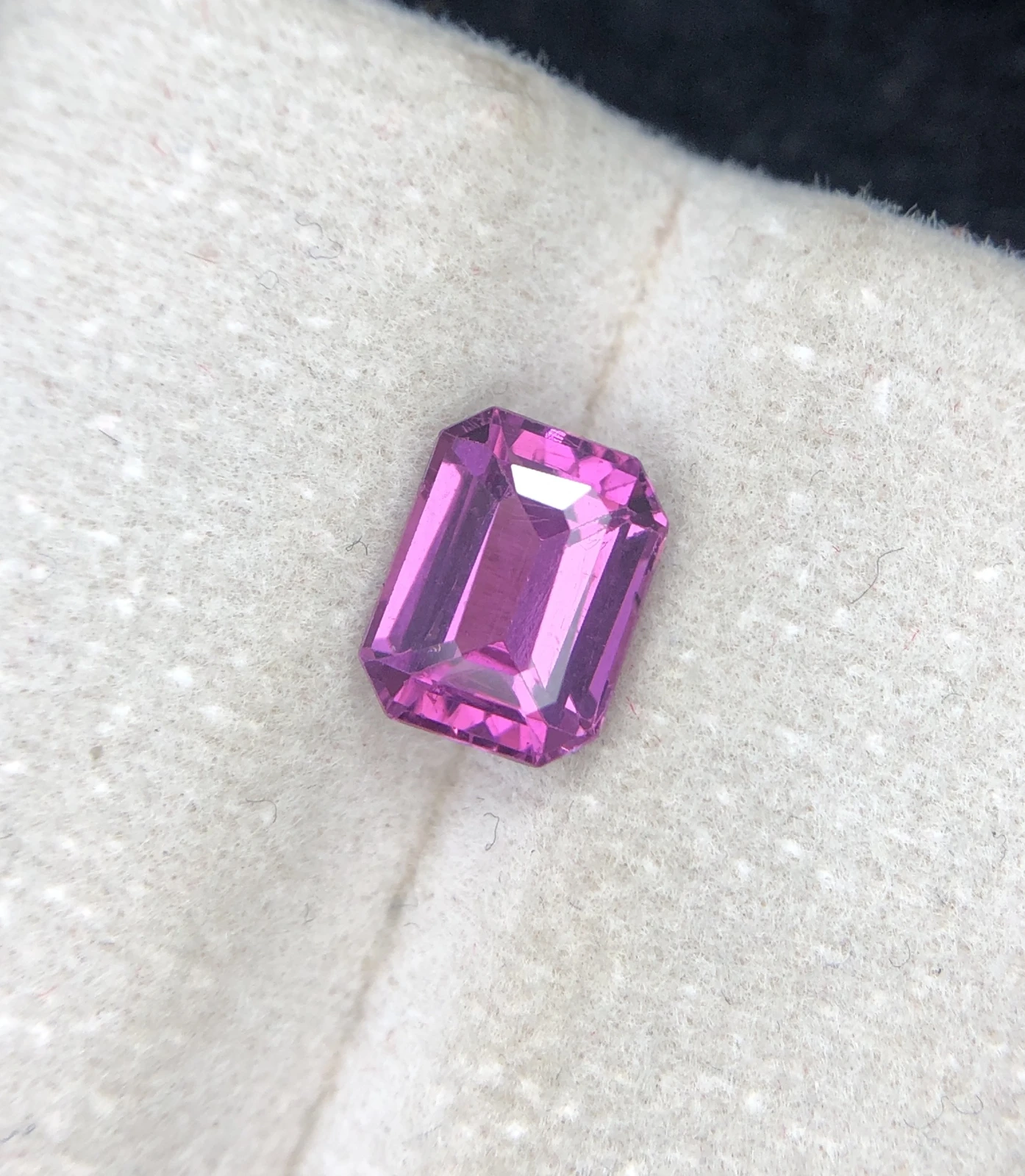 1.50ct Pink Malaya Garnet in Emerald Cut from Tanzania — view 2
