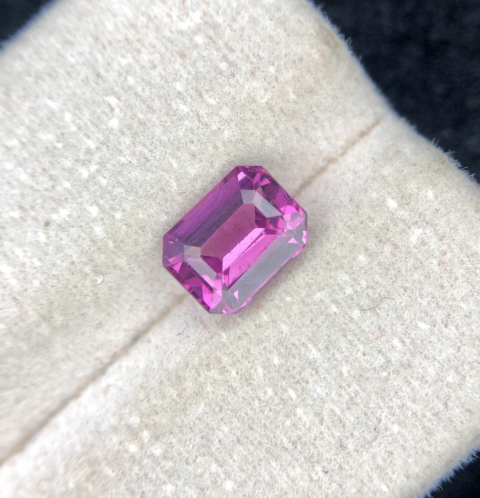 1.50ct Pink Malaya Garnet in Emerald Cut from Tanzania — view 1