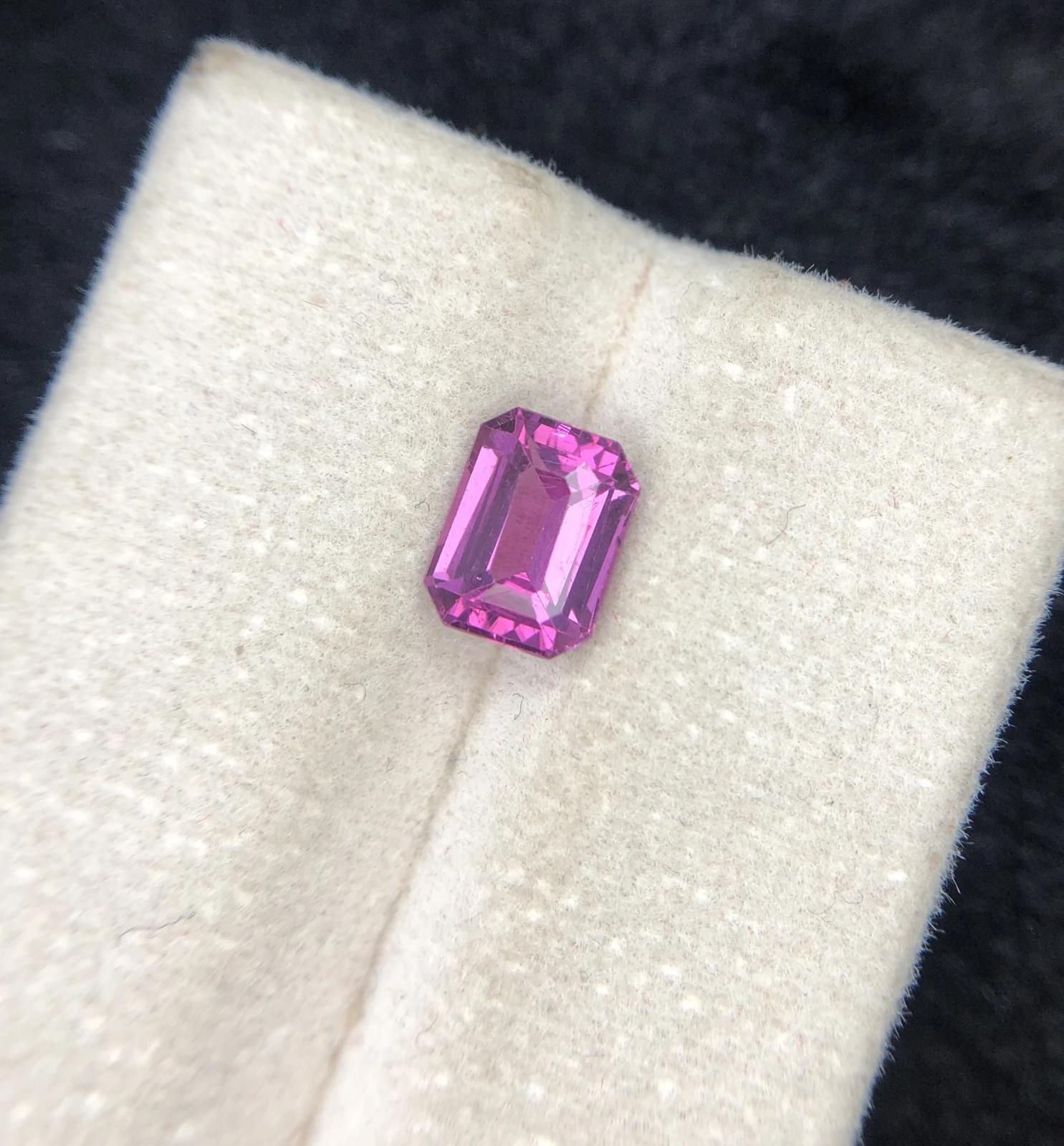 1.50ct Pink Malaya Garnet in Emerald Cut from Tanzania — view 3