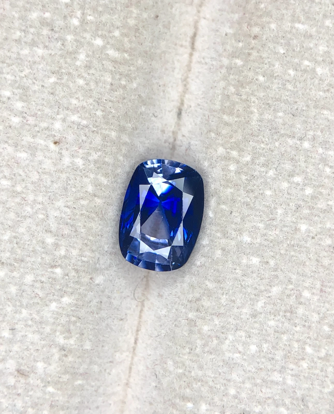 1.57ct Pointed Blue Sapphire in Cushion Cut from Srilanka — view 2